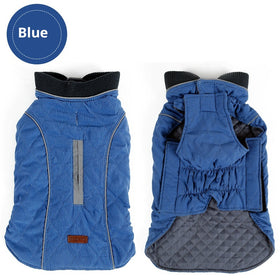 Quilted Winter Dog Coat – Warm Padded Vest with Reflective Trim