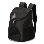 MATERA PET ventilated pet carrier backpack for cats and small dogs – black, front mesh view