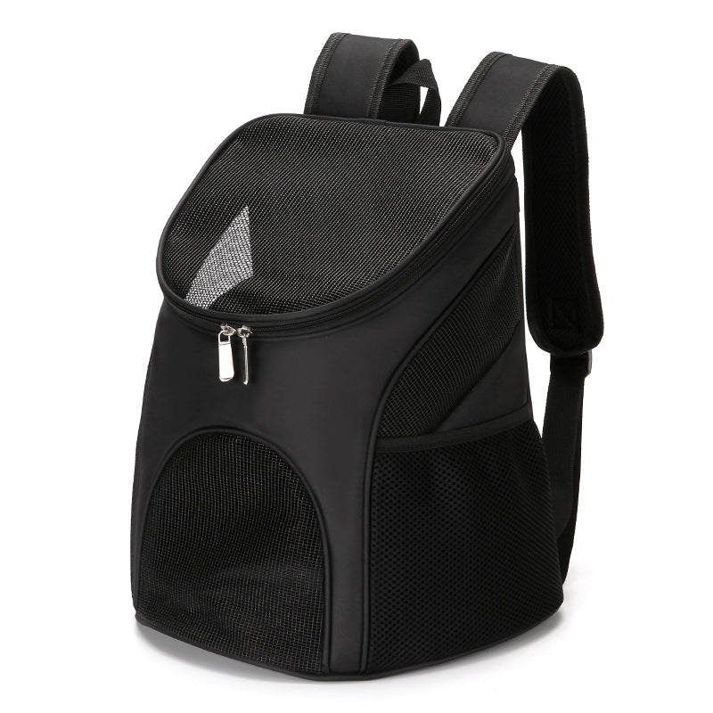 Ventilated pet carrier backpack for cats and small dogs