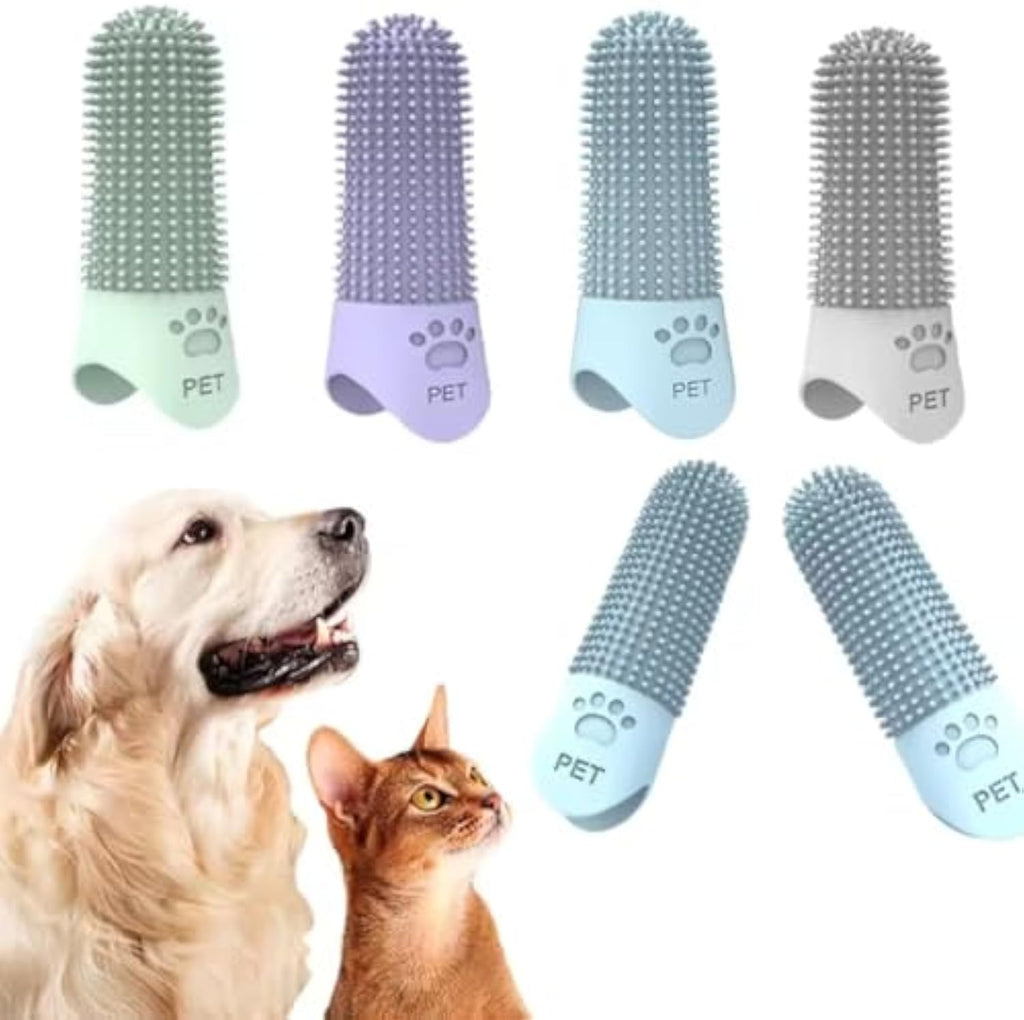 MATERA PET 360 degree silicone finger toothbrush for dogs and cats