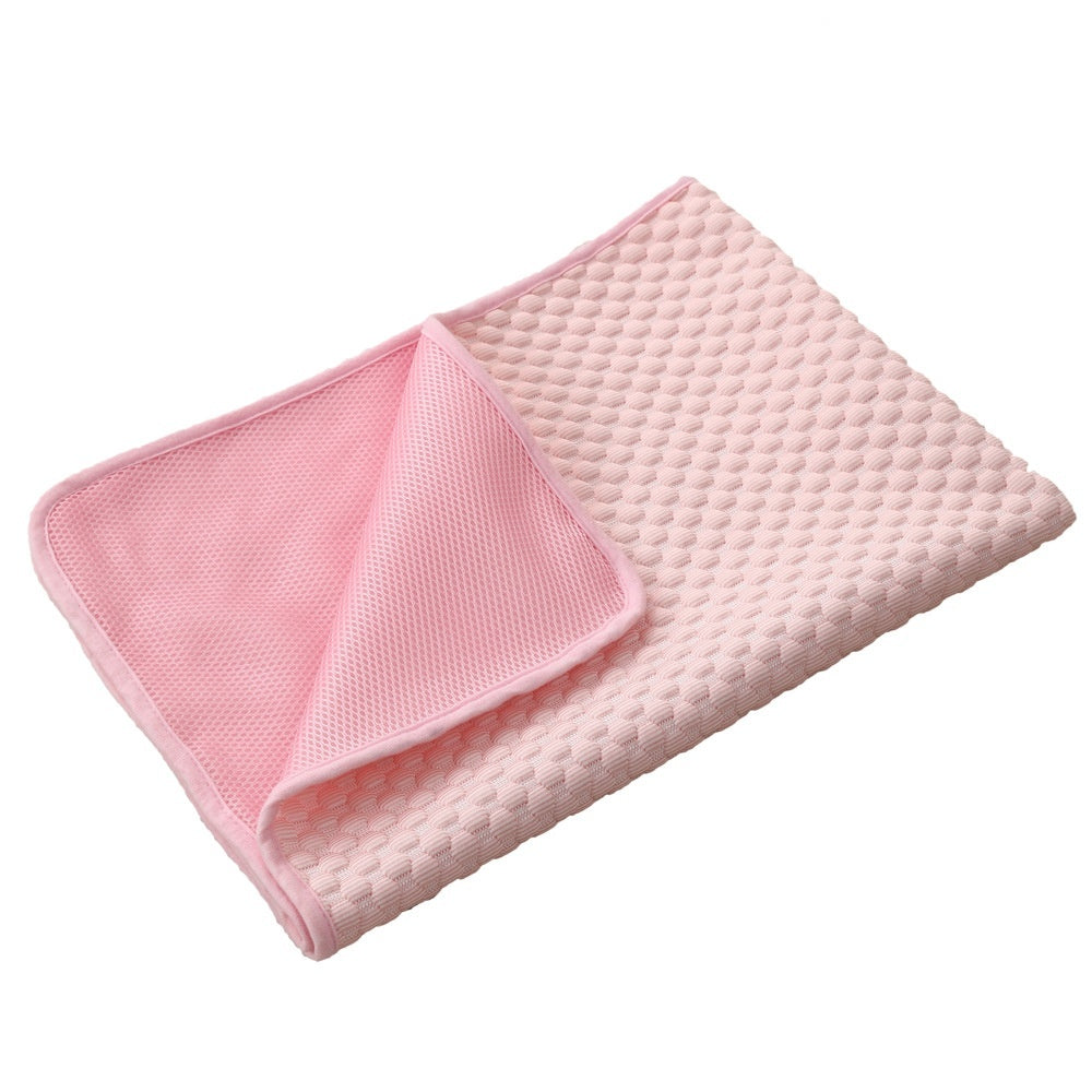Beige Pet Cooling Gel Mat sized for a small dog or cat