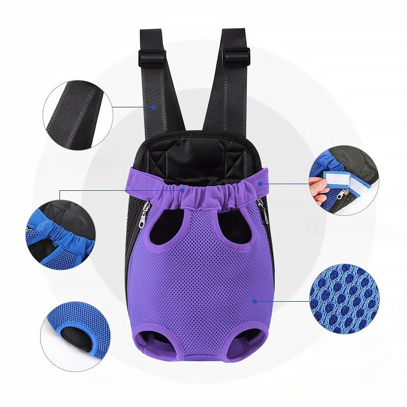 Weight size chart for the front dog carrier