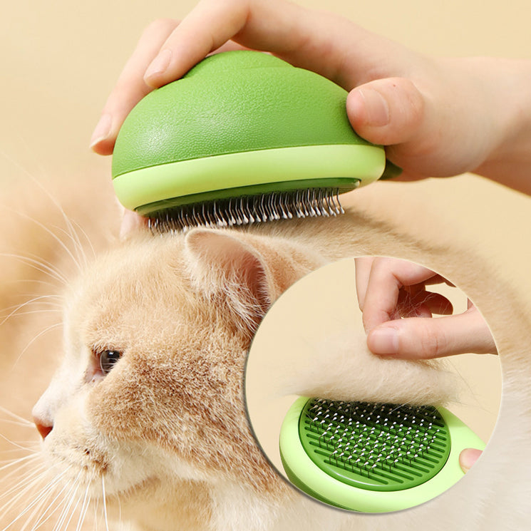 MATERA PET avocado self-cleaning pet hair remover and massage brush