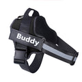All-black MATERA PET no-pull harness vest with reflective band and top handle