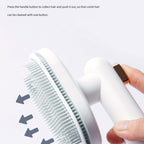 MATERA PET grooming brush – comfortable curved handle detail