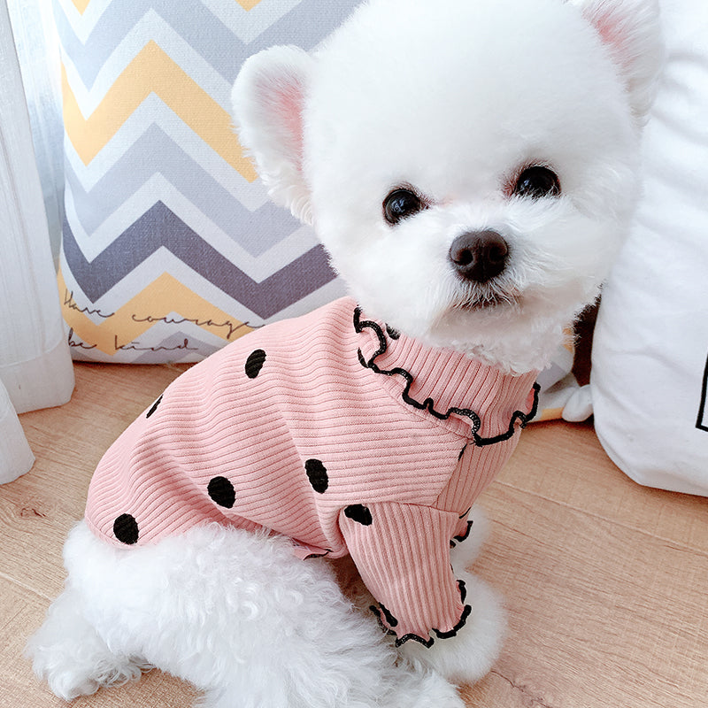 MATERA PET Polka Dot Turtleneck Dog Sweater — photo 6 of 9