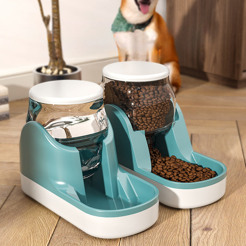 Blue gravity water dispenser for cats and dogs