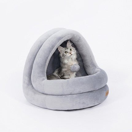 Crystal Velvet Cat House Bed
