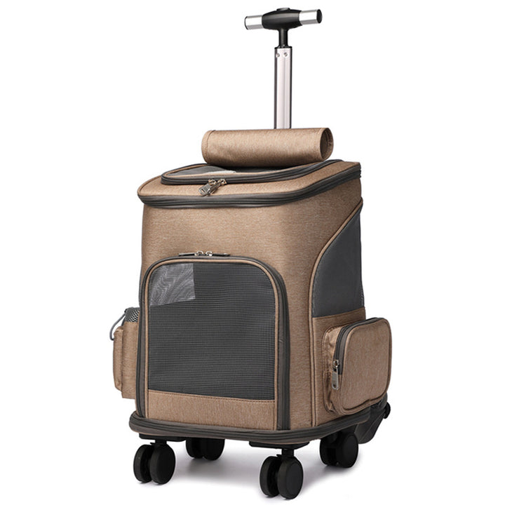 MATERA PET wheeled pet carrier – interior space with a cat inside