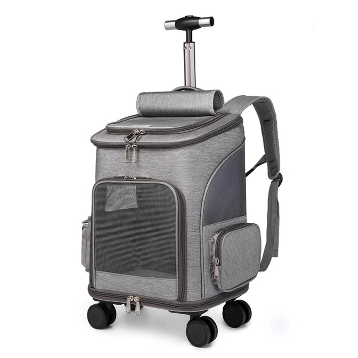 MATERA PET convertible carrier worn as a backpack with padded straps