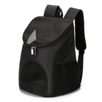 MATERA PET ventilated pet carrier backpack for cats and small dogs – black, front mesh view