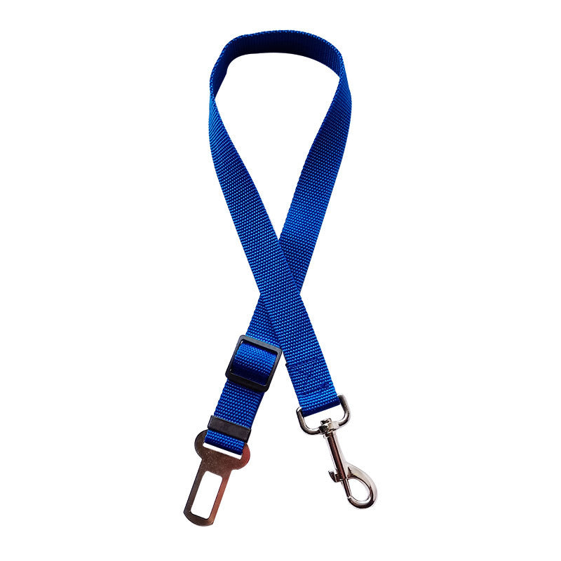 Blue MATERA PET adjustable car seat belt tether for dogs and cats