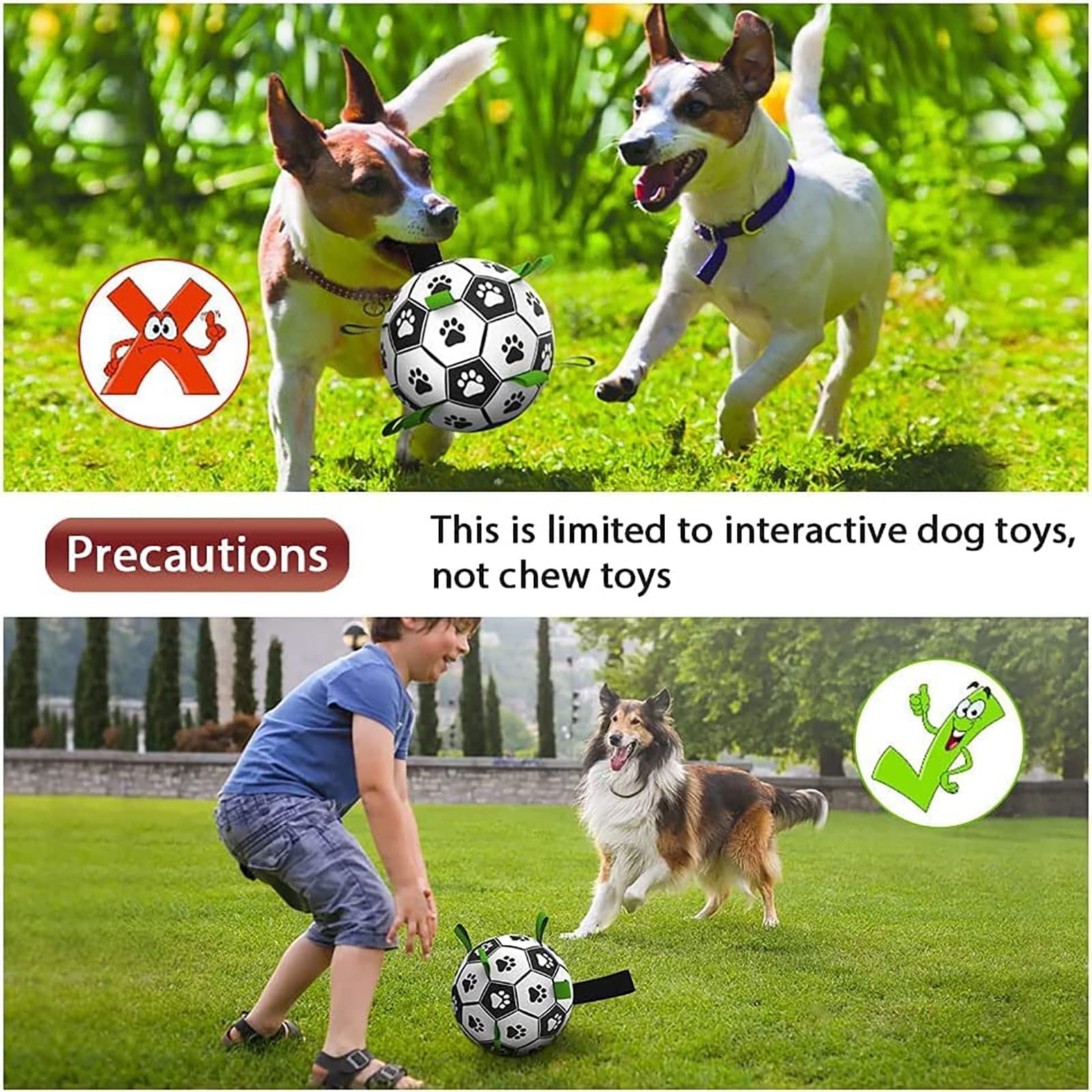 MATERA PET soccer ball dog toy for herding and chasing breeds