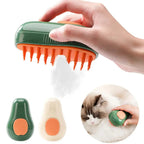 MATERA PET avocado electric steam grooming brush for cats and dogs