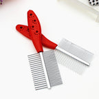 MATERA PET double-row stainless steel pet grooming and detangling comb