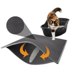 MATERA PET honeycomb waterproof cat litter trapping mat in black