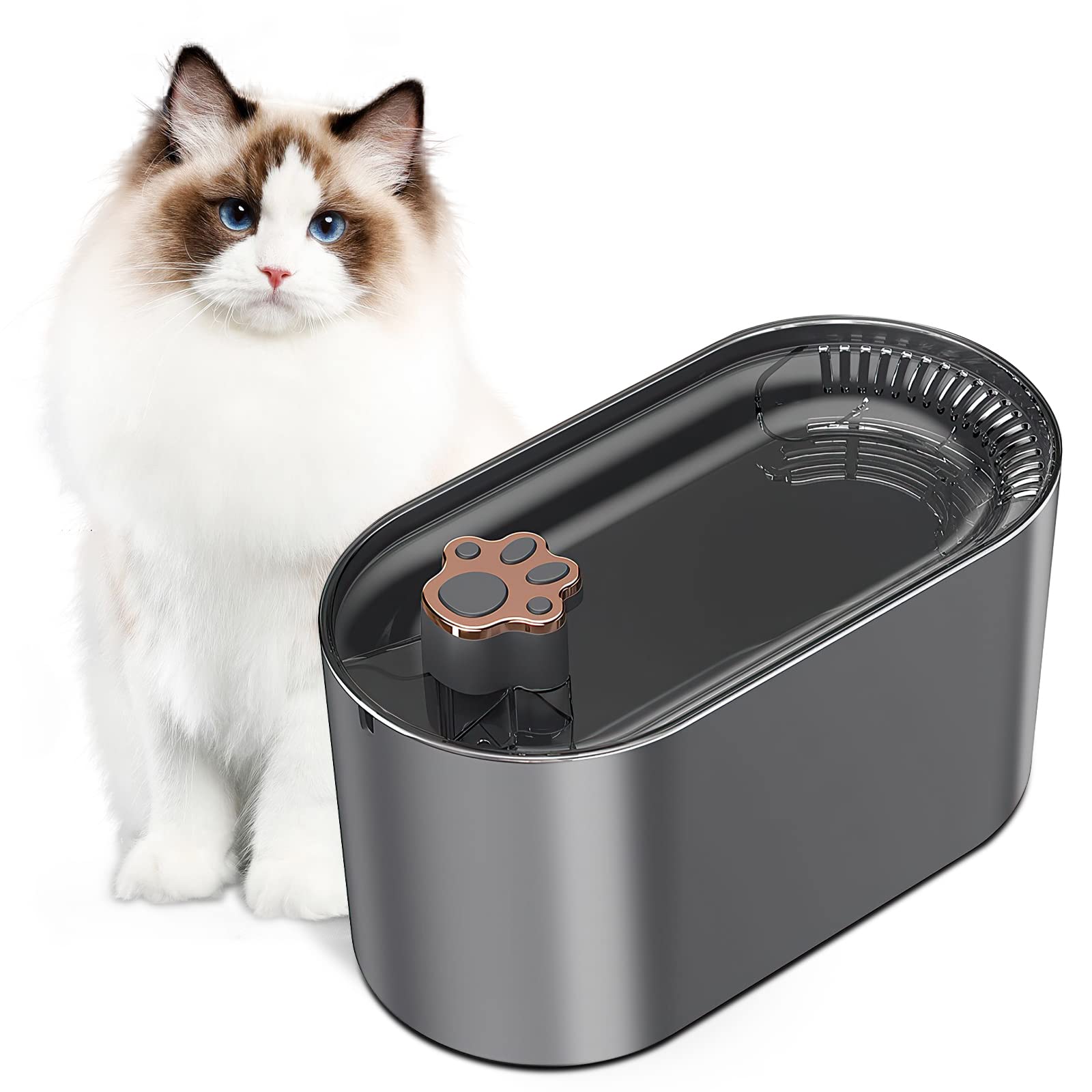 MATERA PET 3L water fountain – LED water-level indicator light