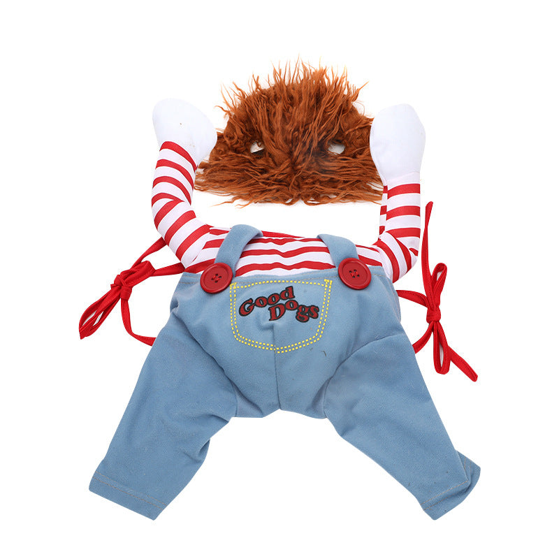 MATERA PET Halloween dog costume – dog wearing the horseman rider outfit