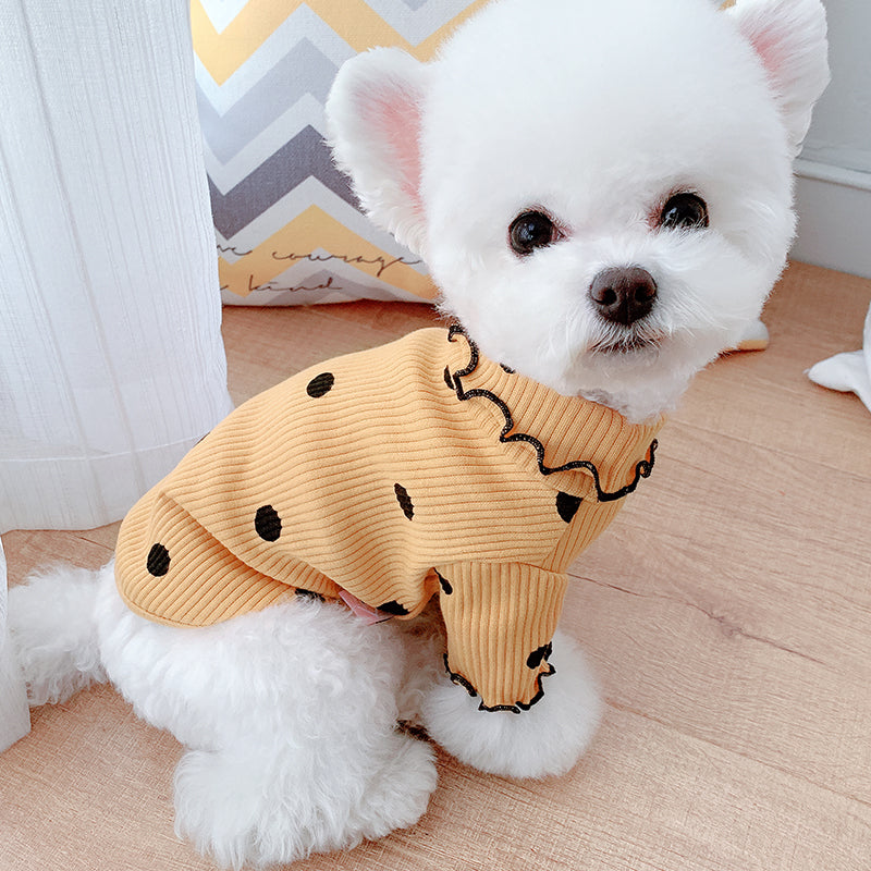 MATERA PET Polka Dot Turtleneck Dog Sweater — photo 3 of 9