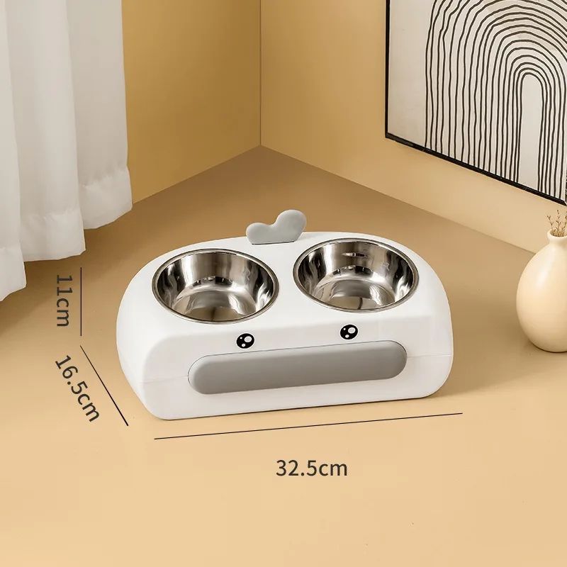 Duck shaped feeding tray for cats and small dogs