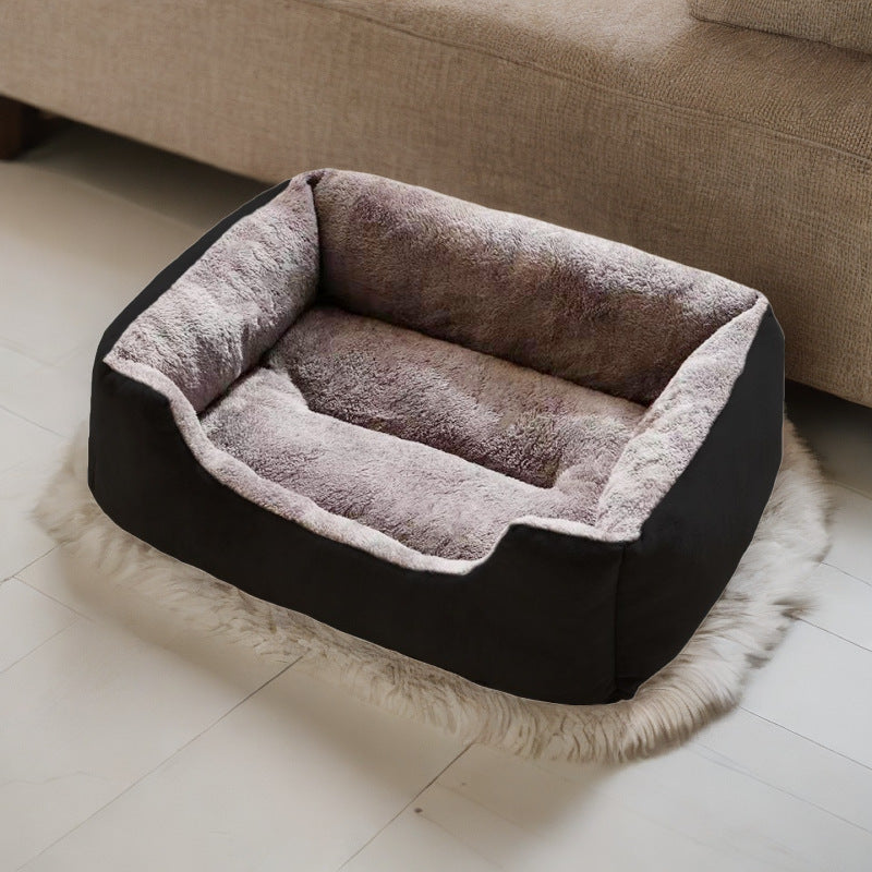 Coffee coloured warm cushion bed for a large dog