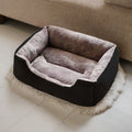 Coffee coloured warm cushion bed for a large dog