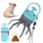 MATERA PET portable dog pooper scooper with 8-claw grabber and bag dispenser
