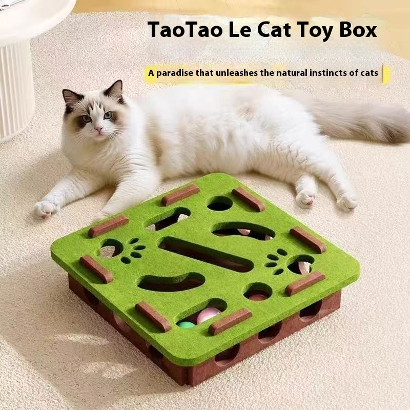 MATERA PET felt cat toy shown in its three natural colourways
