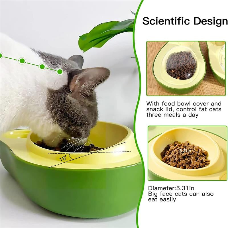 Dimensions of the avocado pet feeder shown