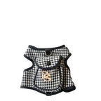 MATERA PET houndstooth walking set – matching leash with metal clip