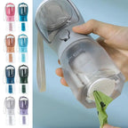 MATERA PET pet water bottle with fold-out drinking trough, shown in nine available colours
