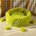 Little monster cat bed with cute eyes on the front