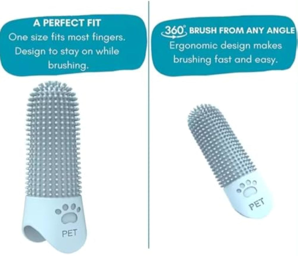 Soft silicone bristles of the MATERA PET 360 pet dental brush