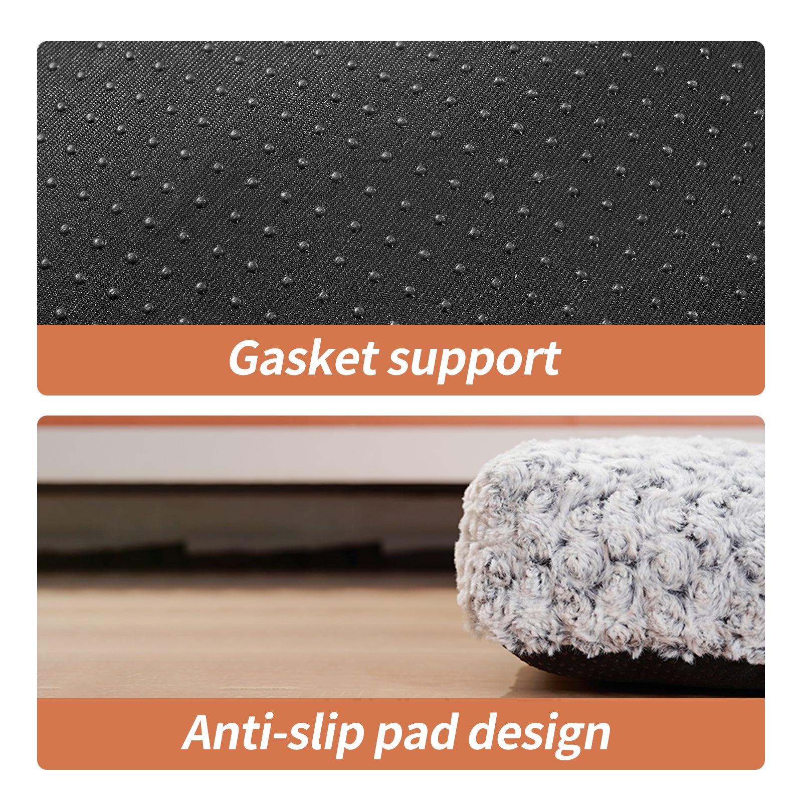 MATERA PET velvet pet bed mat shown in the four available sizes