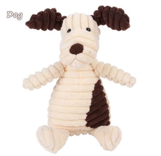 MATERA PET Squeaky Corduroy Animal Plush Toy — photo 12 of 21