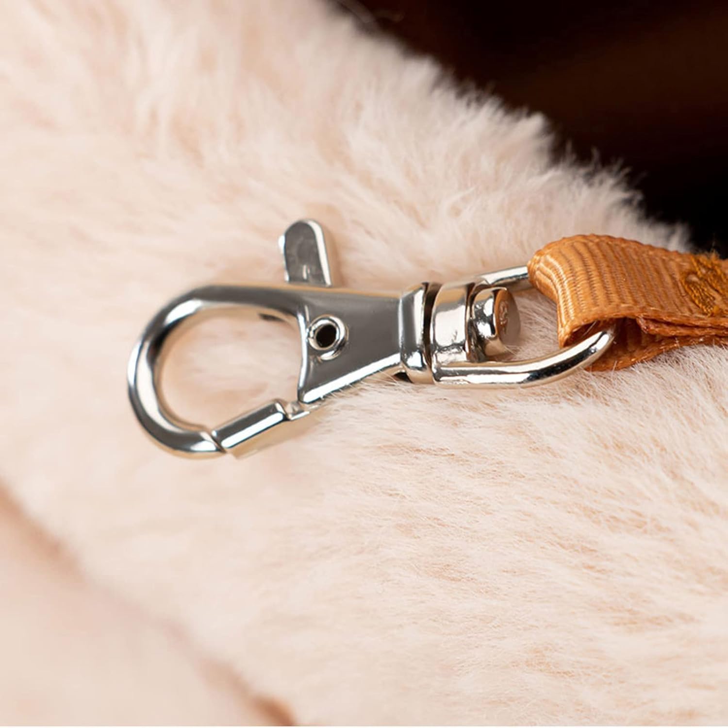 Thick plush lining inside the winter carrier
