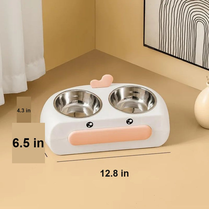 Double Stainless Steel Pet Bowl