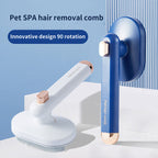 MATERA PET deshedding comb brushing a fluffy cat