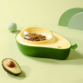 Slow feeding bowl shaped like an avocado