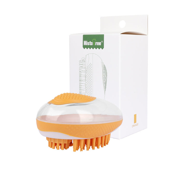 MATERA PET 2-in-1 dog and cat bath brush – soft silicone bristles close-up