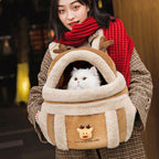 Plush Reindeer Pet Carrier Backpack