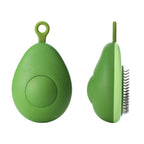 MATERA PET avocado brush – one press retracts the pins to clear fur
