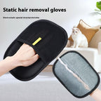 MATERA PET static grooming glove with electrostatic bristles collecting cat and dog hair