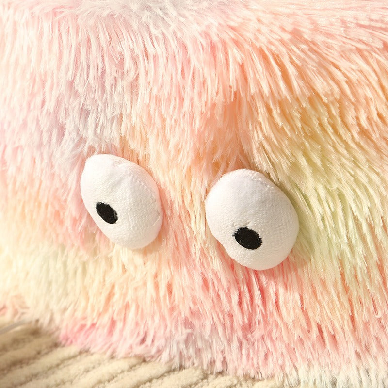 Monster cat bed shown with size measurements