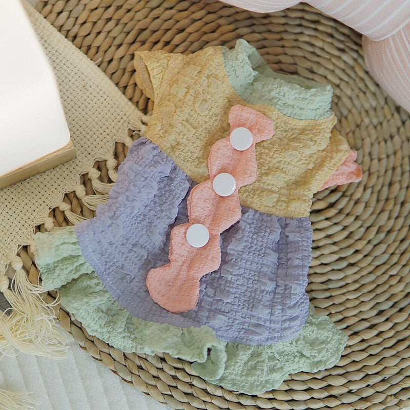 MATERA PET Korean Style Pastel Colorblock Sun Dress for Dogs — photo 1 of 5