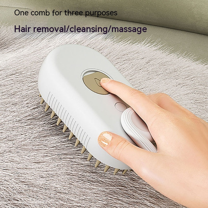 MATERA PET steam pet brush – 3-in-1 hair removal, cleansing and massage