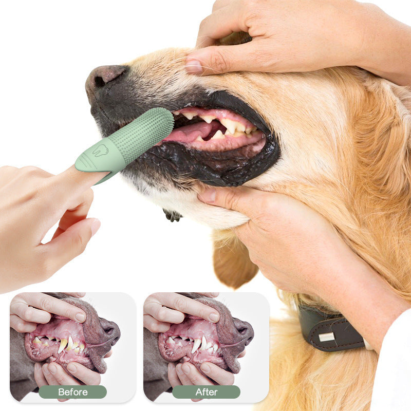MATERA PET silicone finger brush for daily cat dental care
