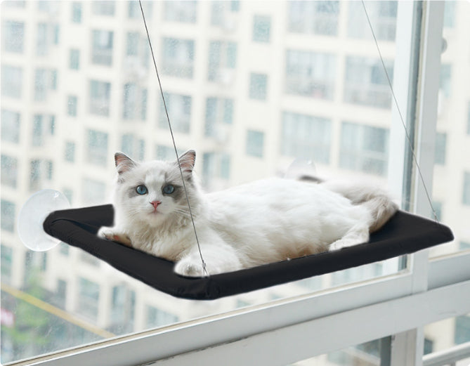 MATERA PET suction cup cat perch with reinforced corner stitching