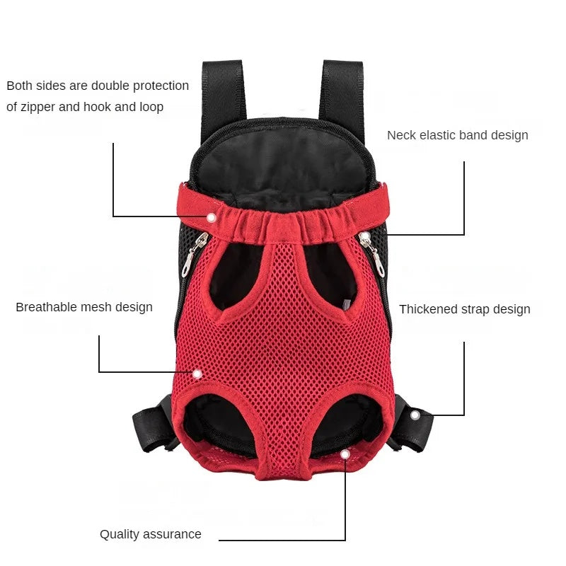 Adjustable shoulder straps of the front carrier