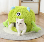 Round Fluffy Cat Bed